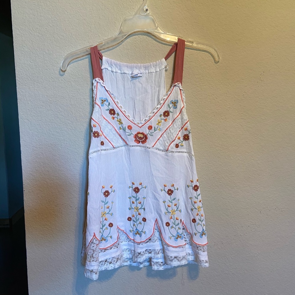 embroidered tank